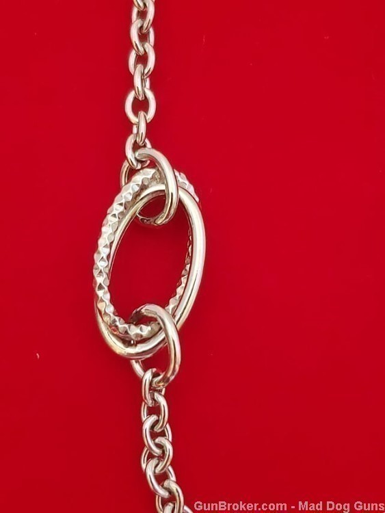925 Sterling Silver Double Ovals Necklace.24"L. UNISEX. SS51. *REDUCED*-img-2