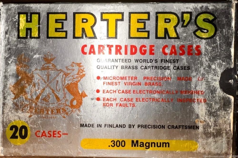 Old Vintage Custom Loaded .300 Magnum HERTER’S Cartridge Cases-img-0