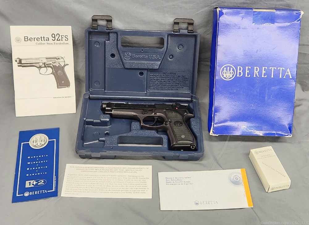 Beretta 92FS pistol 9mm with box USA made-img-26