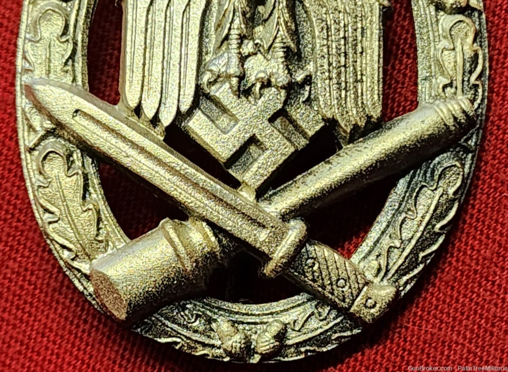 WW2 WWII German NSDAP 3rd Reich silver general Assault badge medal Vaulted!-img-3