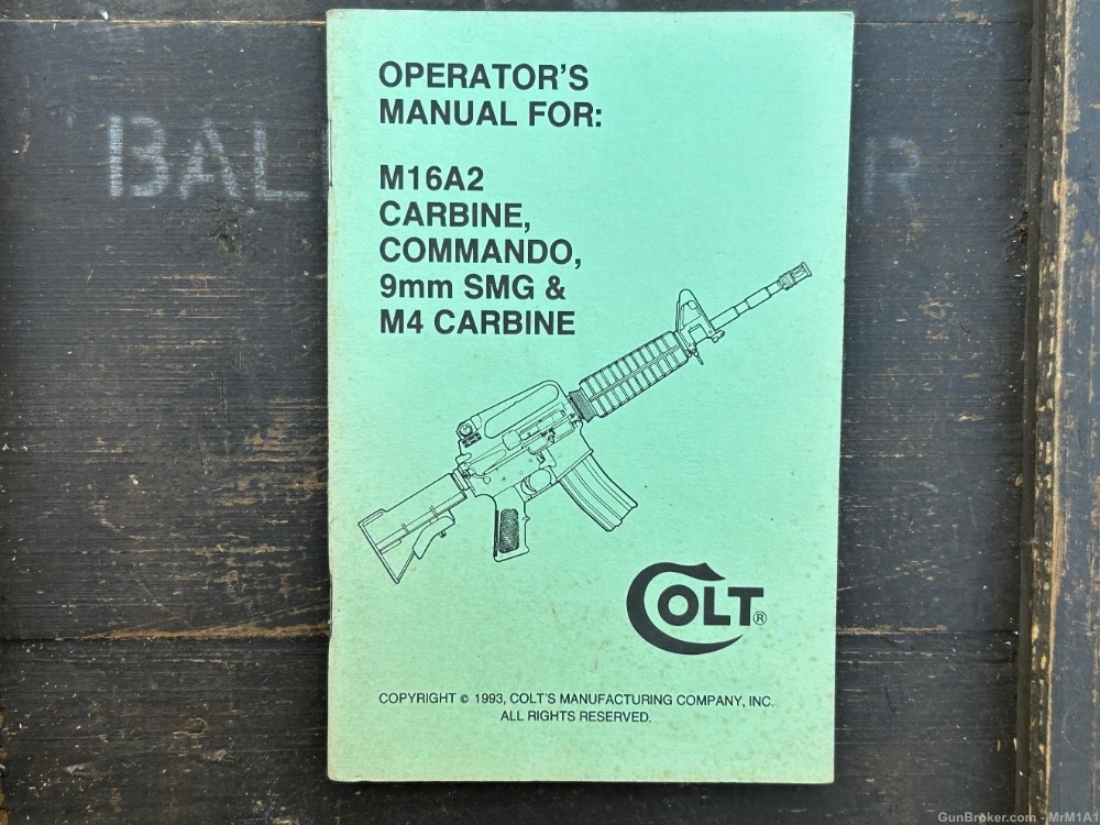 Colt Commercial M16A2 Rifle & Carbine User Manual 1997-img-0