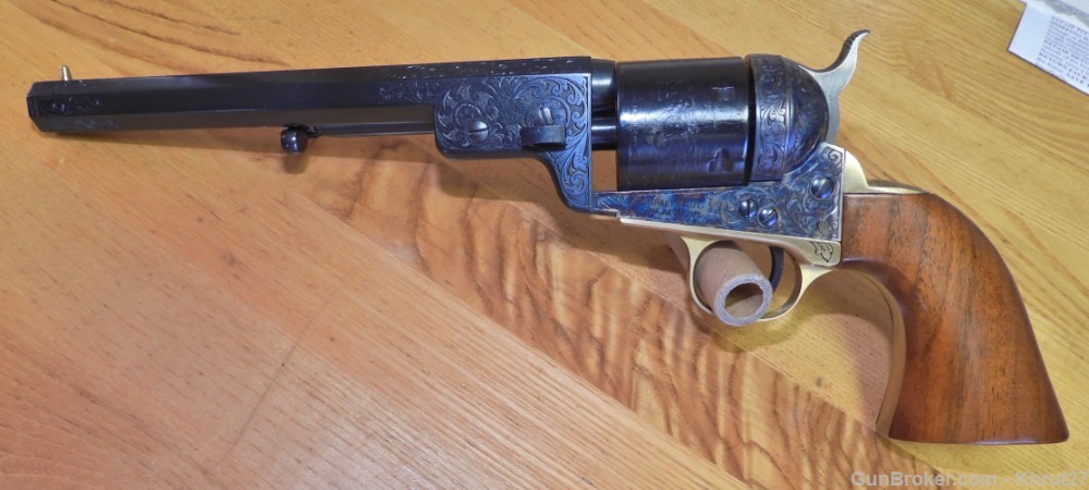 Cimarron 1851RM Wild Bill Hickok, Blued Engraved, .38 SPL.-img-1