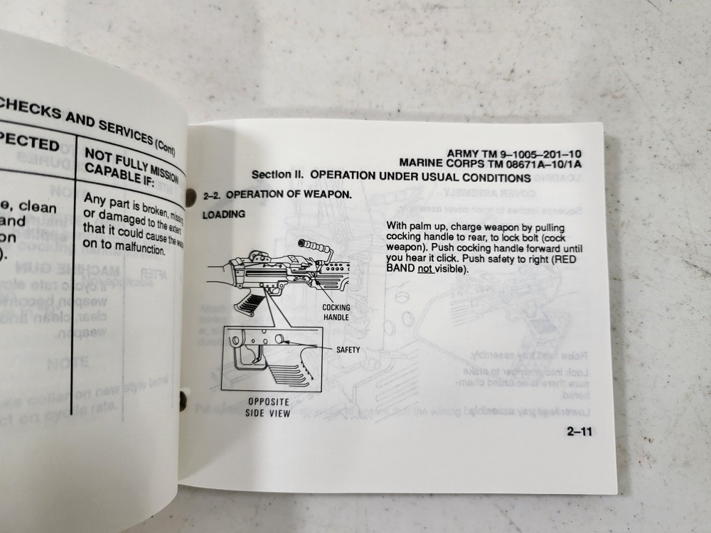 M249 Operators Manual w/ Equip-img-2