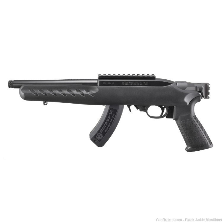 Ruger 22 Charger Pistol, 22LR, 8", 15rd, Black NIB 04938-img-1