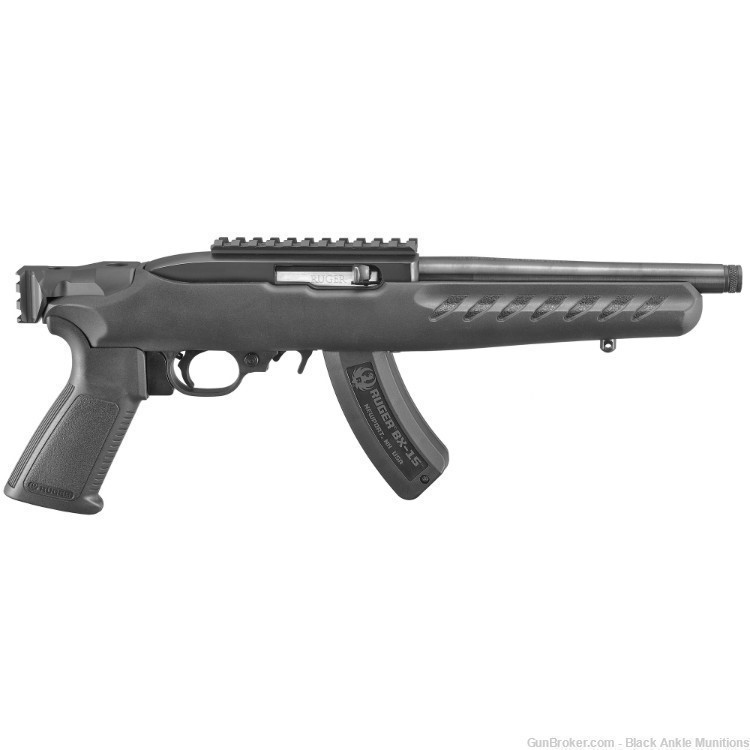 Ruger 22 Charger Pistol, 22LR, 8", 15rd, Black NIB 04938-img-0