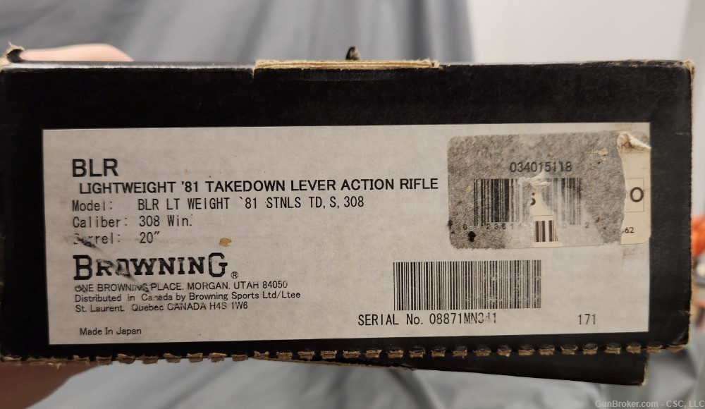 Browning BLR Light Weight 81 Takedown stainless .308 rifle with box-img-44