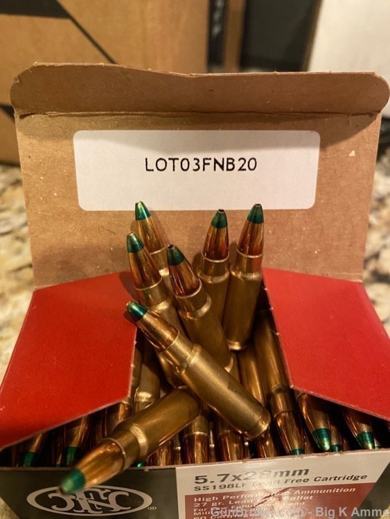 5.7 x 28mm  5.7x28mm AP 5.7x28 law enforcement 100 rounds SHIPS FAST-img-1