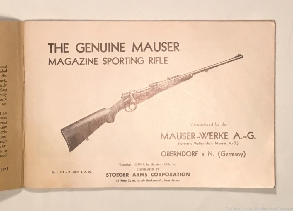 Mauser Sporting Rifle Catalog/Booklet  (1964)-img-1