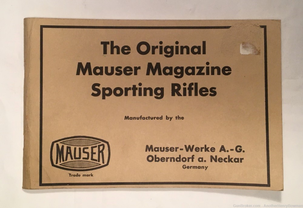 Mauser Sporting Rifle Catalog/Booklet  (1964)-img-0
