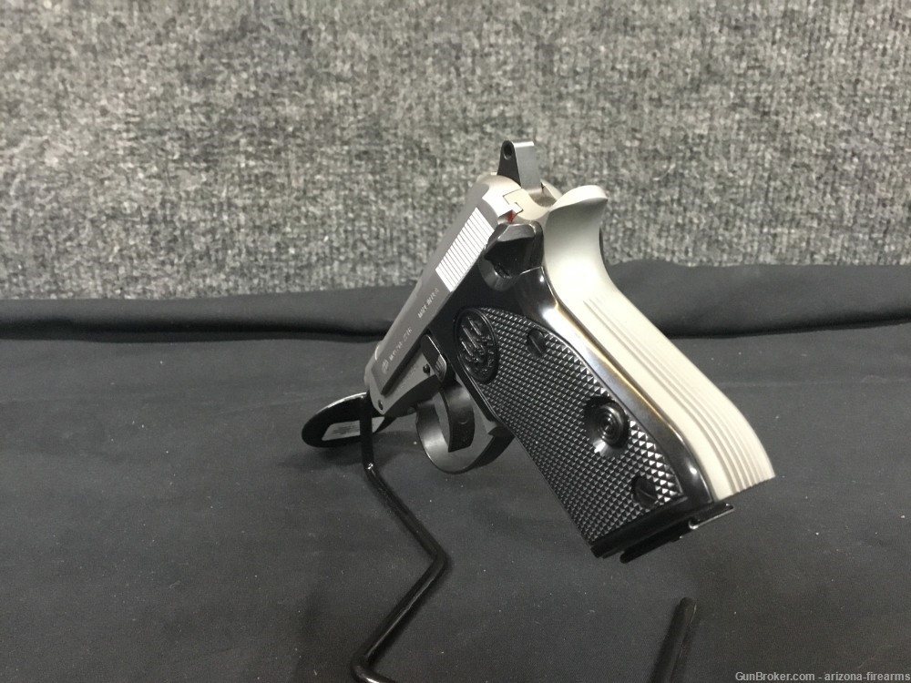Beretta 21A Bobcat INOX SemiAuto Handgun .22LR w Soft Case 1x7round Mag-img-1