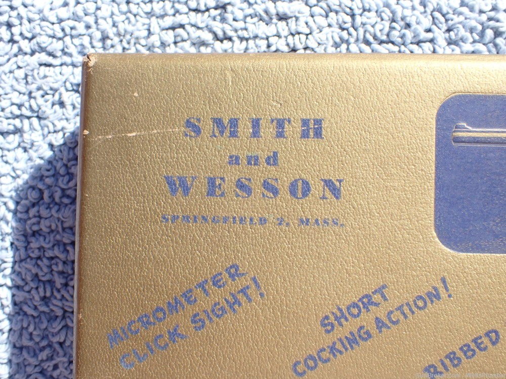SMITH & WESSON MODEL K-38 MASTERPIECE BLUED FINISH FACTORY TWO PIECE BOX-img-5