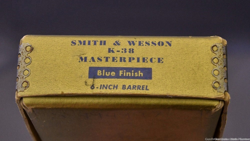 SMITH & WESSON MODEL K-38 MASTERPIECE BLUED FINISH FACTORY TWO PIECE BOX-img-14