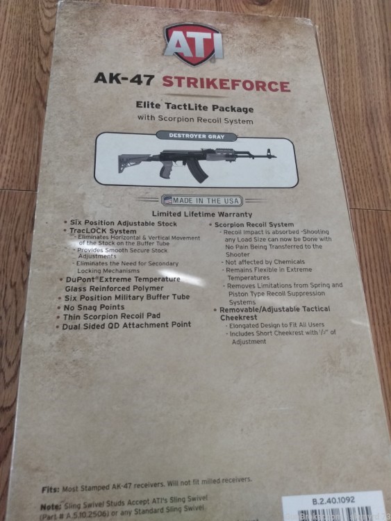 Strike Force AK 47 Collapsible stock set-img-2