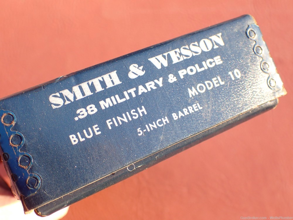 SMITH & WESSON MODEL 10 FACTORY .38 MILITARY & POLICE BLUED 5" BBL BOX-img-1