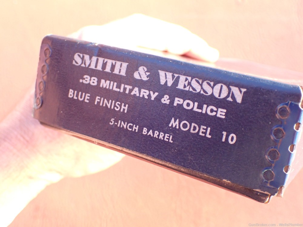 SMITH & WESSON MODEL 10 FACTORY .38 MILITARY & POLICE BLUED 5" BBL BOX-img-2