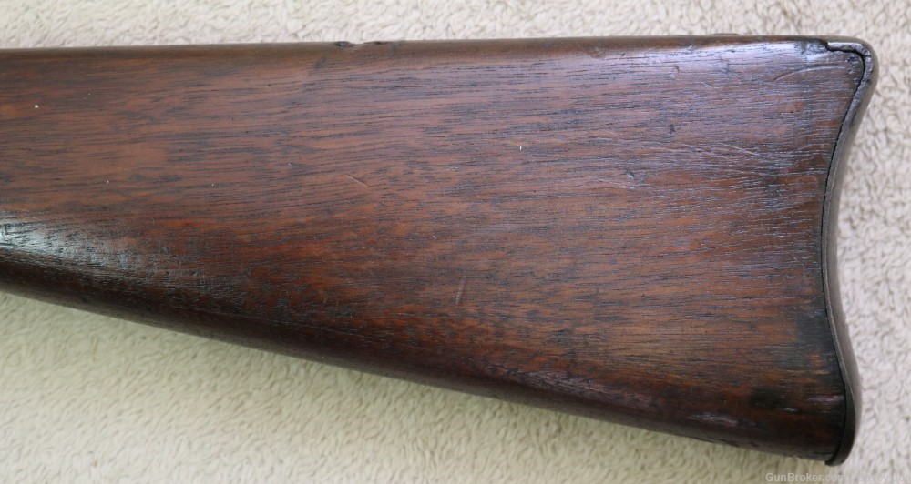 Original US Springfield Trapdoor rifle stock with hardware-img-8