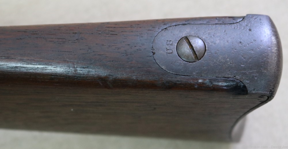 Original US Springfield Trapdoor rifle stock with hardware-img-14