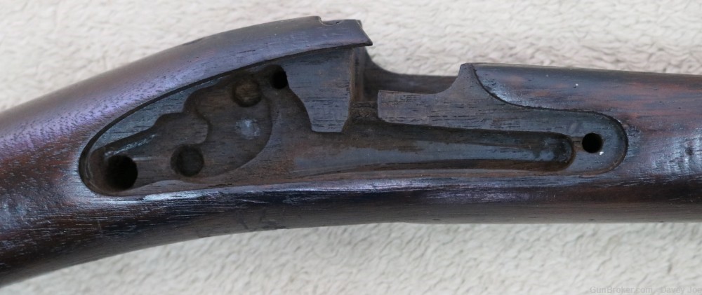 Original US Springfield Trapdoor rifle stock with hardware-img-3