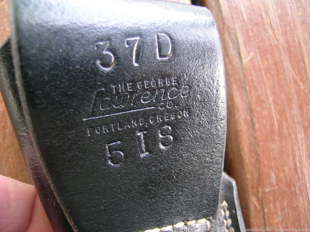 Geo Lawrence #37D-518 Leather Holster Colt Govt Model 1911 5" & Commander-img-5