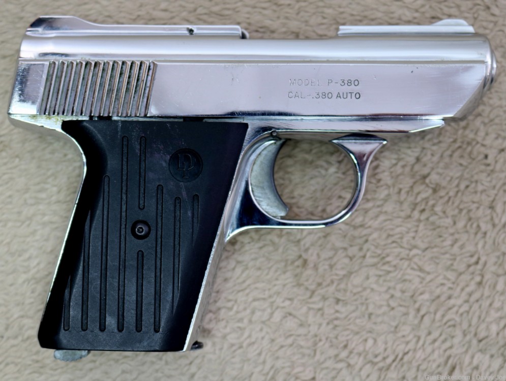 Davis Industries Model P-380 semi auto pistol chrome with original box 380 -img-0