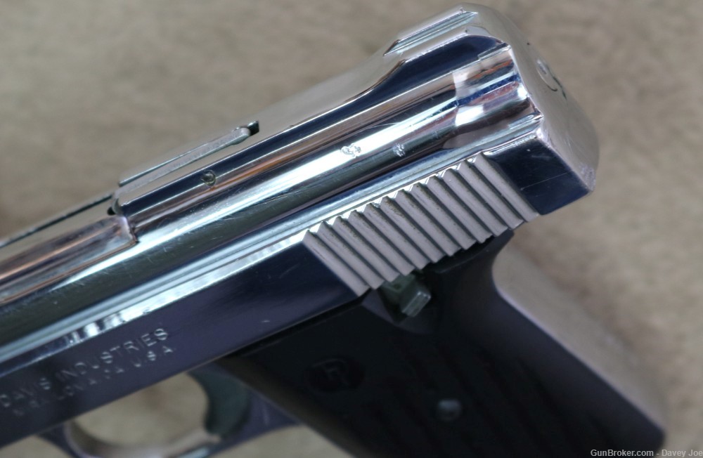Davis Industries Model P-380 semi auto pistol chrome with original box 380 -img-5