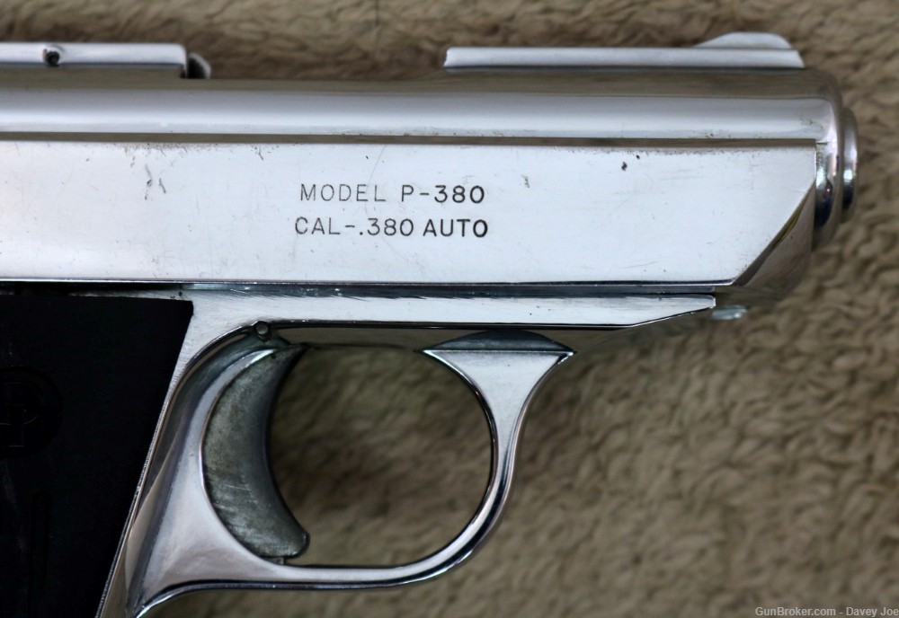 Davis Industries Model P-380 semi auto pistol chrome with original box 380 -img-6