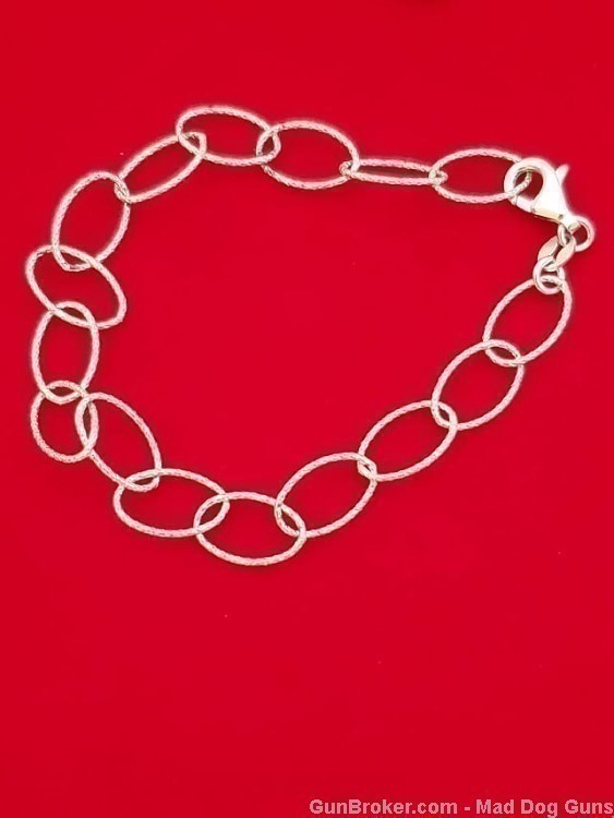 925 Sterling Silver Rhodium Plated Oval Links Necklace/Bracelet.S52*REDUCED-img-3