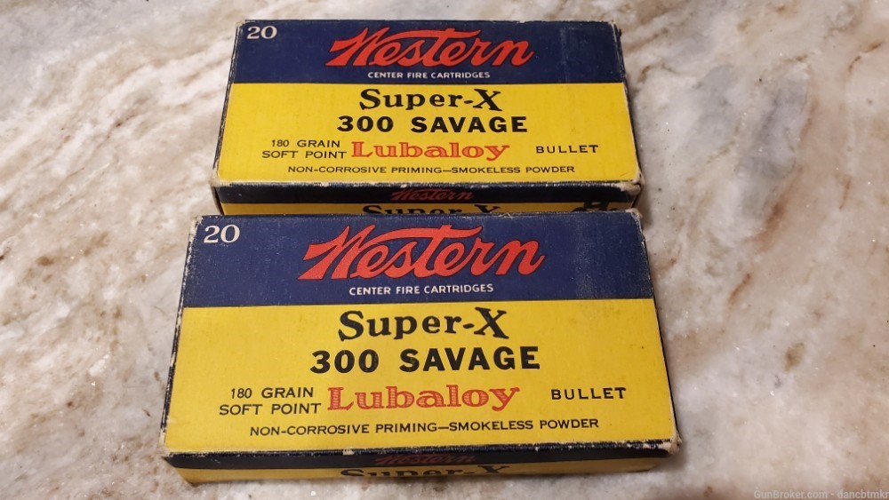 300 Savage - 40 rounds Western Super-X 180 grain Lubaloy - 2 full boxes-img-0