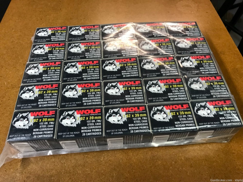 500 Wolf Performance Ammo 7.62x39  122gr FMJ non-corrosive -img-3