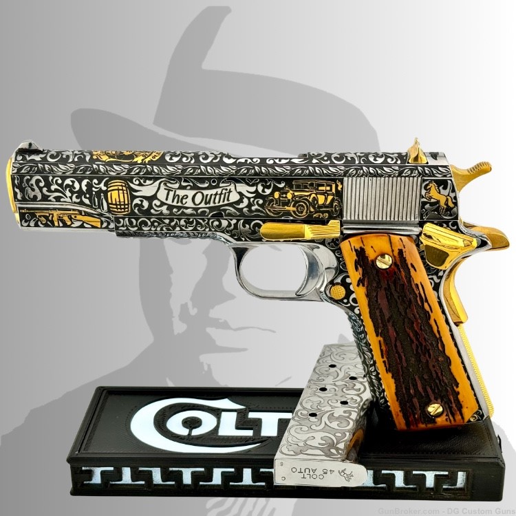 Colt 1911 Al Capone Collectors series with/ .999 silver Capone Coin 1of200-img-0