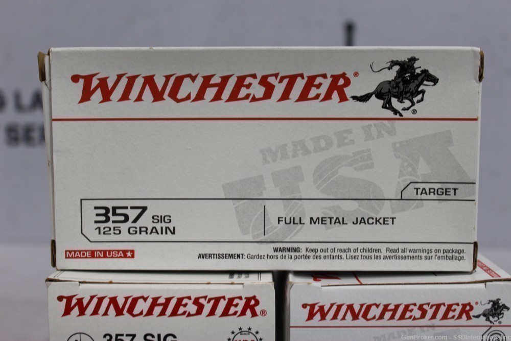 Winchester 357sig 125gr 500rds Q4309  DL & Adult Signature Required!-img-2