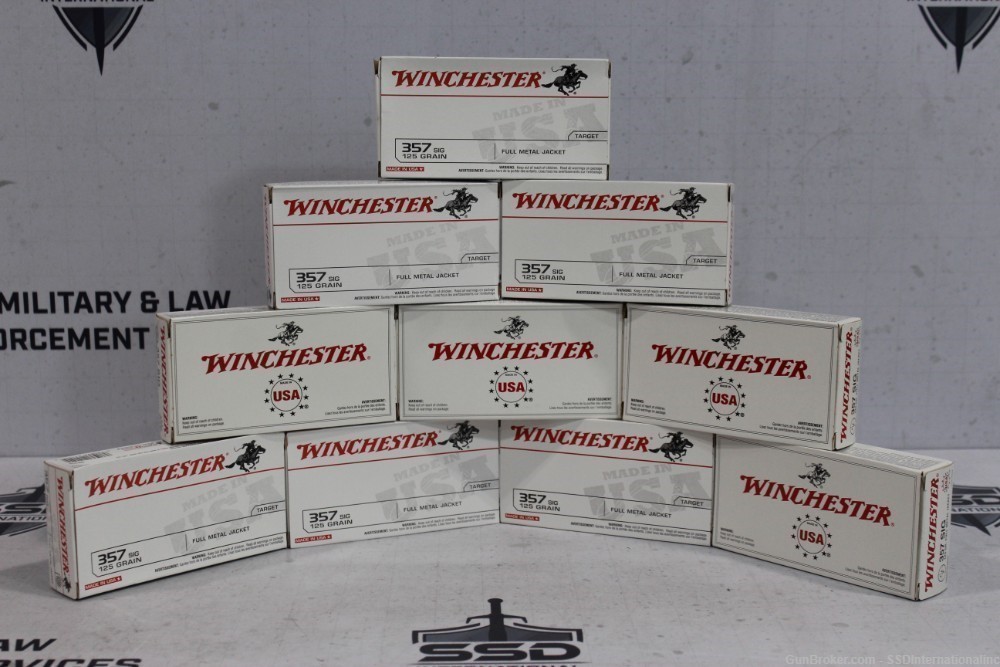 Winchester 357sig 125gr 500rds Q4309  DL & Adult Signature Required!-img-0