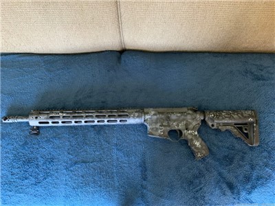 Rock River Arms LAR-15 with Cerakote tri-color camouflage
