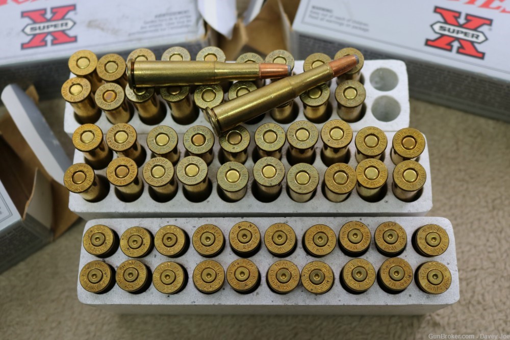40 rounds 2 boxes scarce Winchester 25-35 ammo plus brass-img-2