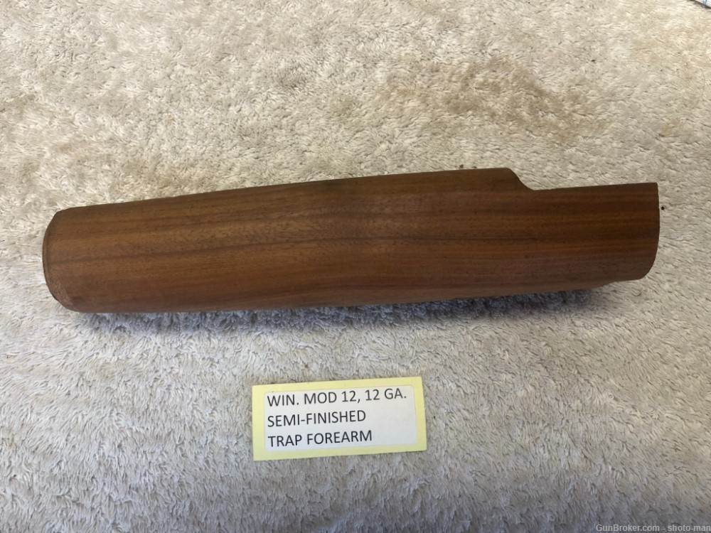 Winchester Model 12 Twelve Gauge Trap Forearm, Requires Finishing-img-2