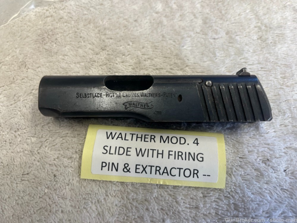 Walther Model 4 Slide With Firing Pin & Extractor-img-1