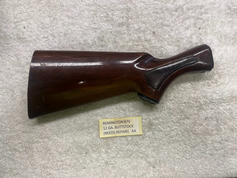 Remington Model 870, 12 Gauge Butt Stock, Needs Repair-img-1
