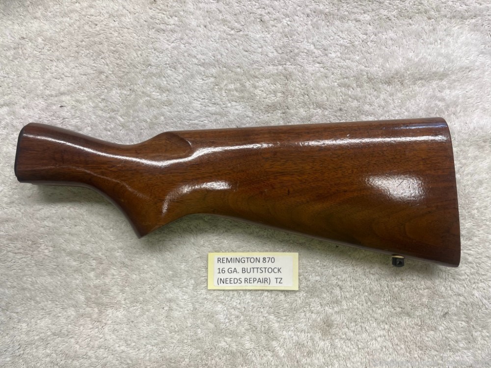 Remington Model 870, 16 Gauge Butt Stock, Needs Repair-img-0