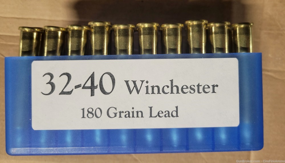 .32-40 Winchester 32-40 WIN 180 grin lead 20 Rounds No cc fees-img-0