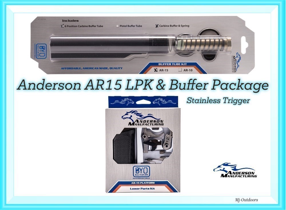 Anderson Ar15 Mil-Spec Lower Build Kit -Stainless Trigger LPK - Buffer Kit -img-0