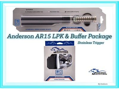 Anderson Ar15 Mil-Spec Lower Build Kit -Stainless Trigger LPK - Buffer Kit 