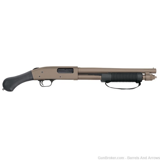 Mossberg 50653 590 Shockwave Pump Shotgun, 12 Ga, 14" Bbl, FDE Bbl Finish-img-0