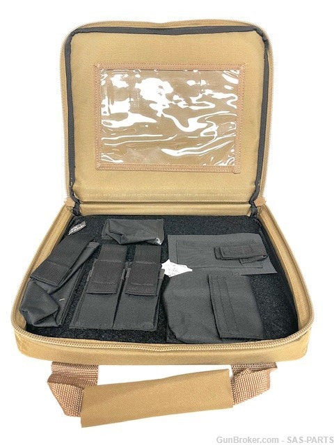 NEW HK Marked Tactical Pistol Case w/Pouches, MK23,USP,VP9 - FDE-img-1