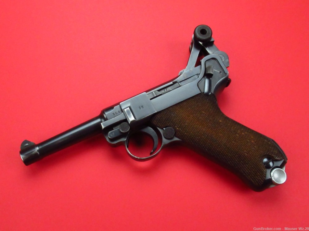Excellent 1938 code S/42 Luger P08 Mauser German Army Pistol 9mm P38-img-73