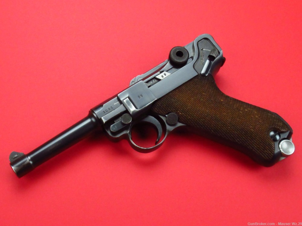 Excellent 1938 code S/42 Luger P08 Mauser German Army Pistol 9mm P38-img-6