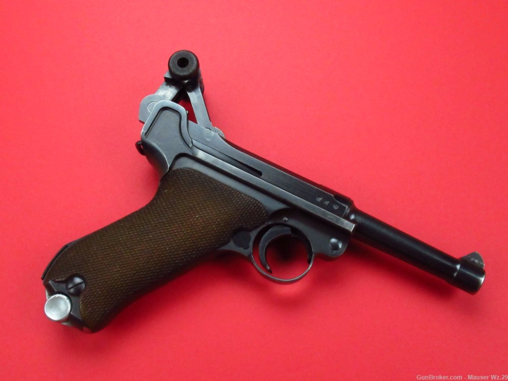 Excellent 1938 code S/42 Luger P08 Mauser German Army Pistol 9mm P38-img-79