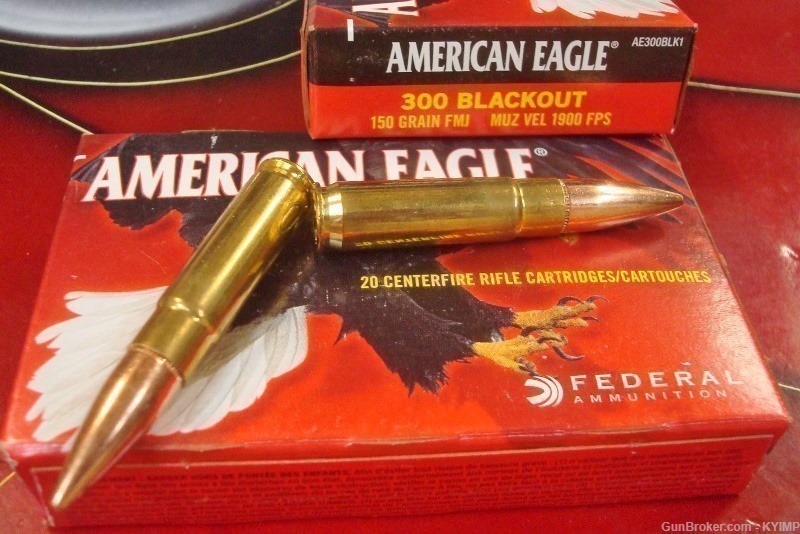 500 FEDERAL .300 BlackOut FMJ 150 gr brass New ammunition AE300BLK1 300-img-1