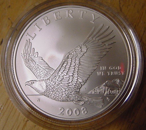 2008 Bald Eagle Mint  Silver Dollar-img-1