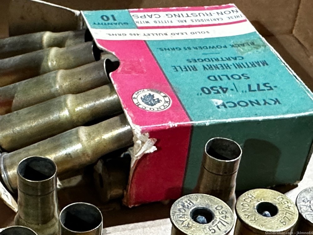 30 pieces of Kynoch .577/.450 Martini Henry fired brass cases -img-2