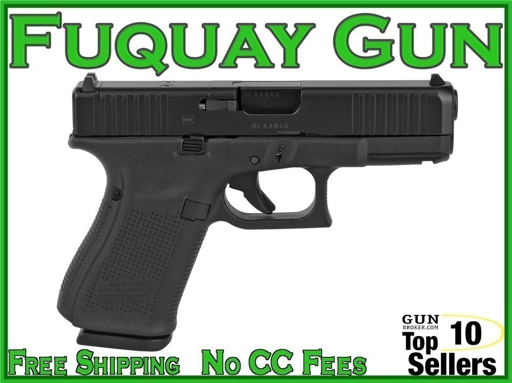Glock 19 Gen 5 MOS 9mm 4.02" G19 Optic Ready Glock-19 G19-img-0